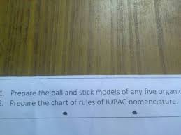 How To Do A Chart On Iupac Nomenclaturepls Answer Very
