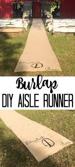 diy burlap wedding aisle runner rustic