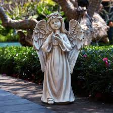 Heavenly Garden Angel Statue With Led