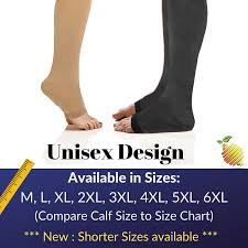 Zippered Compression Socks With Open Toe Best Leg Support