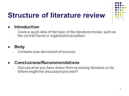 Writing a Literature Review   How To  Write a Literature Review     Literature Review  Example of an introduction