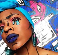 black makeup artist transforms herself