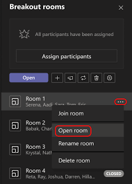 use breakout rooms in microsoft teams