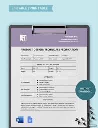 technical specification templates