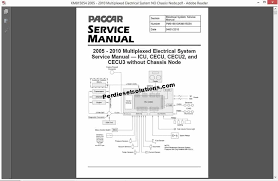 Removal the diagram to relieve belt tension. Paccar Multiplexed Electrical System Service Manuals Pdf Perdieselsolutions