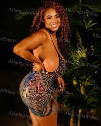 Persephanii Risque Print Black Model Pretty Woman Huge Boobs Curvy Butt  BB919 | eBay