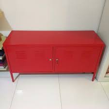 A storage cabinet is a perfect way to keep our rarities visible, yet away from dust and smudgy fingers. Ikea Ps Cabinet Red Metal Furniture Shelves Drawers On Carousell