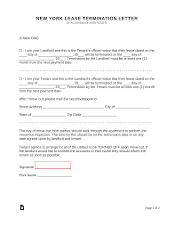 new york lease termination letter form