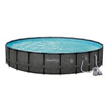 Follow nicole as she builds a swimming pool in her backyard. Summer Waves 24ft X 52in Above Ground Frame Swimming Pool Set With Sand Pump Walmart Com Walmart Com