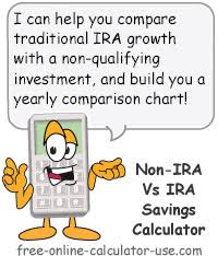 Ira Savings Comparison Calculator Tax Deferred Vs Taxable