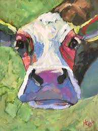 Colorful Cow Art Cow Face Painting
