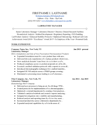 Collected blood and other laboratory specimens and prepared them for lab testing. Laboratory Manager Resume Example Free Download