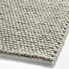 orly wool blend textured grey rug