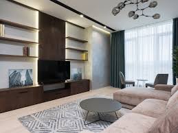 Modern Living Room Shelves Design