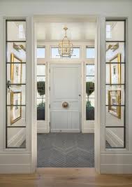 Vestibule With Pale Blue Front Door