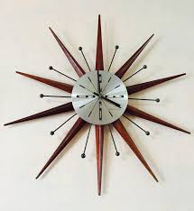 Mid Century Westclox Starburst Sunburst