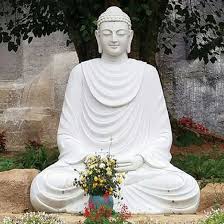 China Black Marble Buddha Head Statue