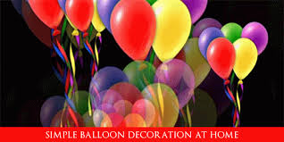 simple balloon decoration at home