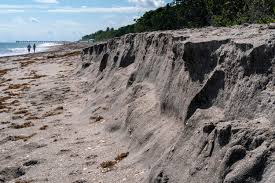 what causes jupiter beach erosion that
