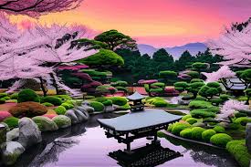 Beauty Of Japanese Garden Graphic