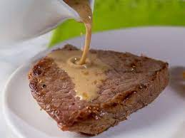 steak with whiskey sauce by the redhead