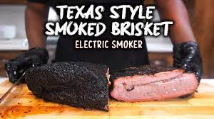 texas style smoked brisket in an