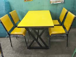 mild steel dining table set 4 seater