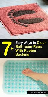 If your rug is made of cotton or synthetic fibers, it will stand up to washing in the washing machine. 7 Easy Ways To Clean Bathroom Rugs With Rubber Backing Bathroom Rugs Bathroom Cleaning Cleaning Painted Walls