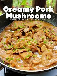 pork mushroom yummy kitchen