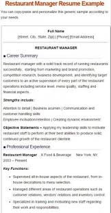 7 Best Restaurant Manager Resume