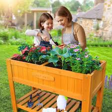 Wildaven Outdoor Wood Garden Raised Bed