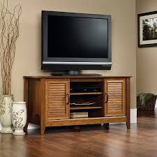 The perfect addition to any den or family entertainment centers easily and stylishly organize your tv, dvd player, stereo and other media choose classic solid wood construction and warm finishes of our home styles tv stands. Sauder Select Panel Tv Stand For Tvs Up To 47 Milled Cherry Finish Walmart Com Walmart Com