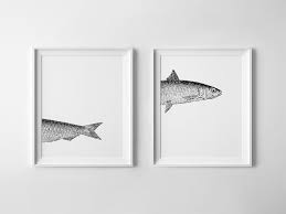 fish wall art two digital prints