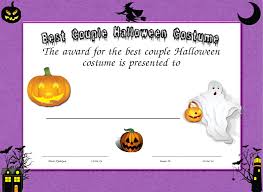 Halloween Costume Certificate Template Condo Financials Com