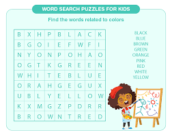 word search puzzles for kids