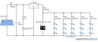Solar energy systems wiring diagram examples. Solar Garden Lights Circuit Gadgetronicx