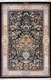 qum flower vase silk persian rug item