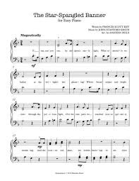 Watch lady gaga perform the national anthem at joe biden's inauguration. The Star Spangled Banner National Anthem Easy Piano By John Stafford Smith Digital Sheet Music For Download Print S0 317137 Sheet Music Plus