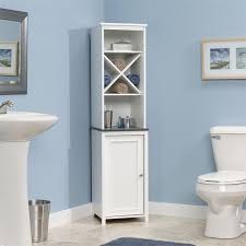 A corner bathroom storage unit or cabinet can work well in smaller bathrooms, and a narrow storage cabinet is equally effective when space is at a premium. 20 Corner Cabinets To Make A Clutter Free Bathroom Space Home Design Lover