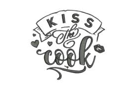 Kiss The Cook Creative Fabrica