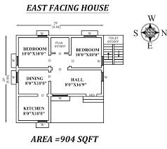 2bhk East Facing House Plan