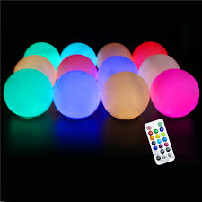 Led Ball Light 3 Floating Pool Light Pack Of 12 Waterproof Mood Lamp 7 Colored Led Pool Ball Lights Decorative Ball For Parties Holiday Home Decor