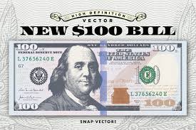 Vector New 100 Bill Template Commercial Approved Links