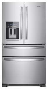 Capacity, freezer located ice dispenser, led lighting, fingerprint. Whirlpool 25 Cu Ft 36 Inch Wide French Door Refrigerator With Accu Chill Management System Fingerprint Resistant Stainless Steel Costco