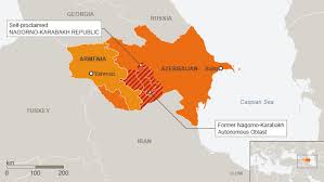 Karte der kaukasischen region mit den staaten georgien, armenien, azerbaijan, russland türkei und iran. Russia Mediates As Azerbaijan And Armenia Accuse Each Other Of Ceasefire Violations News Dw 07 04 2016