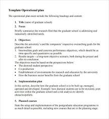 Project Operational Plan Template How To Plan Templates