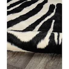 linon faux hide polyester zebra cowhide