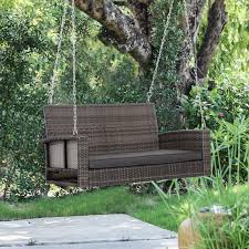Outdoor Wicker Porch Swing Chair
