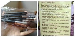 bare essentials makeup brushes review