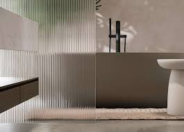 Reeded Fluted Glass Shower Screen
